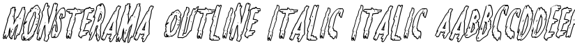 Monsterama Outline Italic Italic font