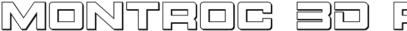 Montroc 3D Regular font