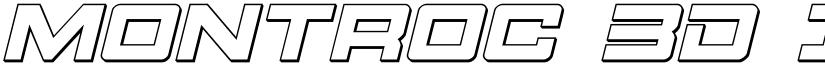 Montroc 3D Italic Italic font