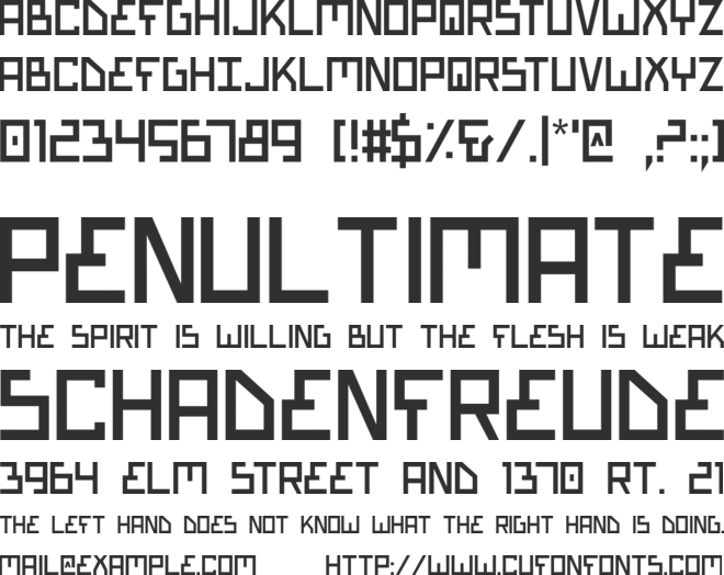 Bionic Type font preview
