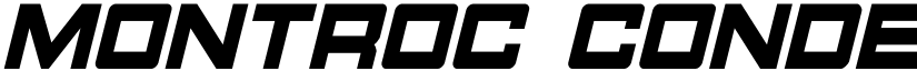 Montroc Condensed Italic Condensed Italic font