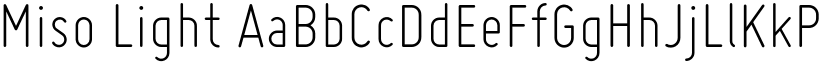 Miso Light font