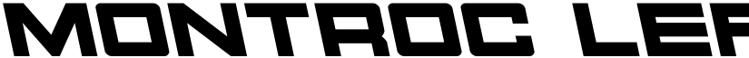 Montroc Leftalic Italic font