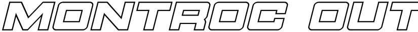Montroc Outline Italic Outline Italic font