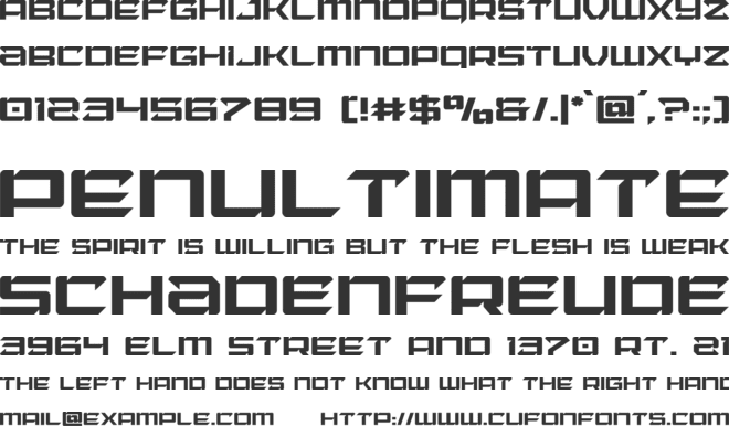 Laser Wolf font preview