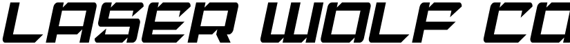 Laser Wolf Condensed Italic Condensed Italic font