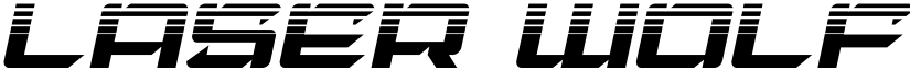 Laser Wolf Halftone Italic Italic font