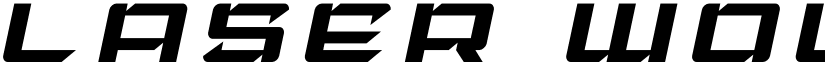 Laser Wolf Title Italic Italic font