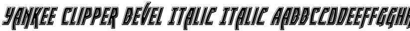 Yankee Clipper Bevel Italic Italic font