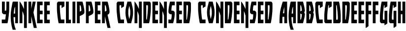 Yankee Clipper Condensed Condensed font