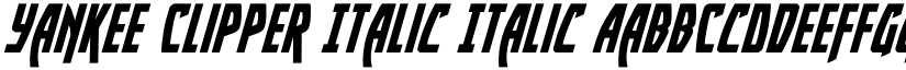 Yankee Clipper Italic Italic font