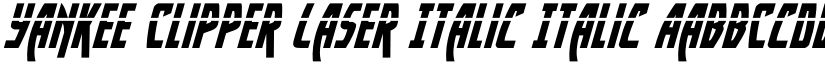 Yankee Clipper Laser Italic Italic font