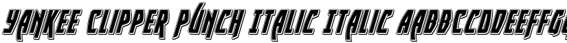 Yankee Clipper Punch Italic Italic font