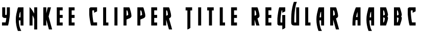 Yankee Clipper Title Regular font