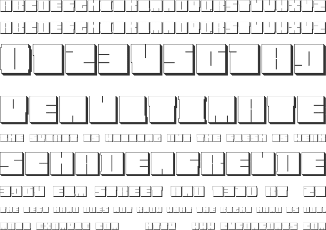 Blockman font preview