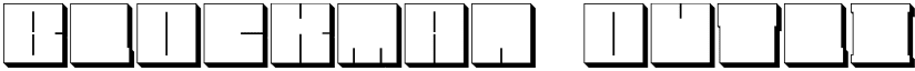 Blockman-outlined font