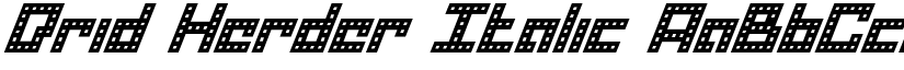 Drid Herder Italic font