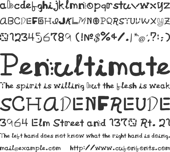 Miracle Moon font preview