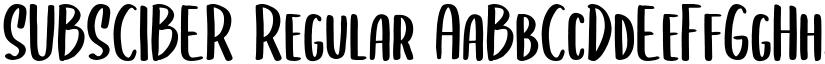 SUBSCIBER Regular font