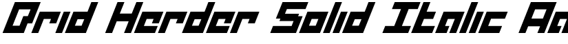 Drid Herder Solid Italic font