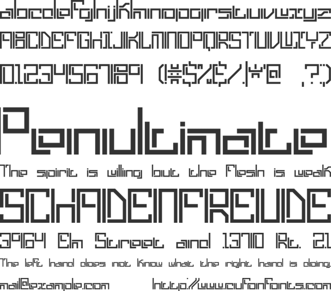 Lyneous font preview