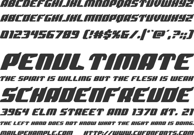 Spartaco font preview