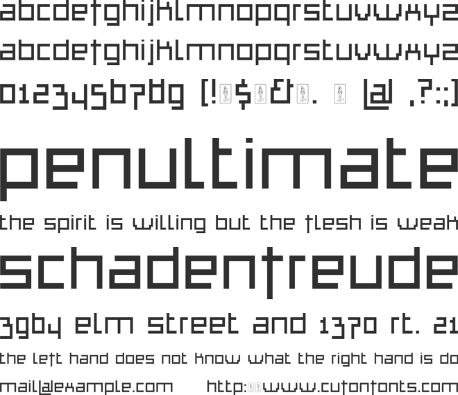 Thapkie MG font preview