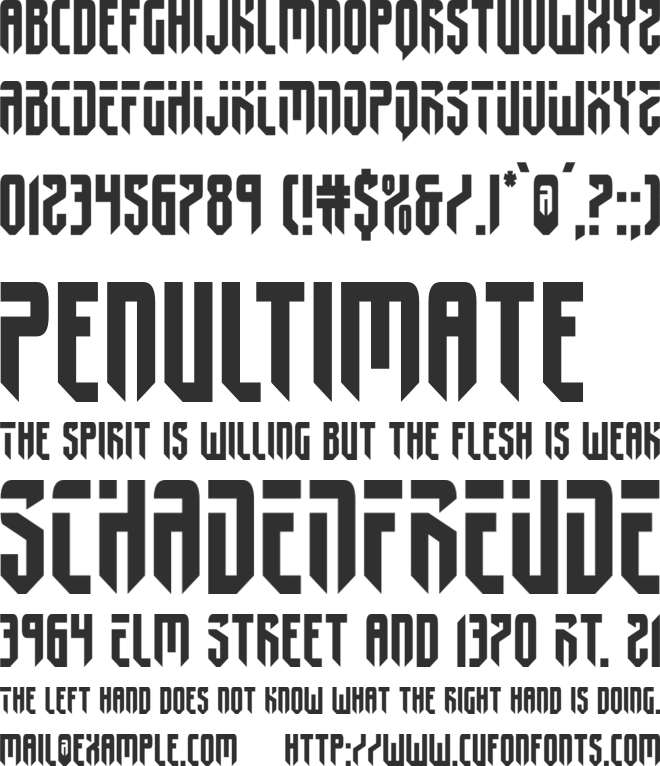 Fedyral II font preview
