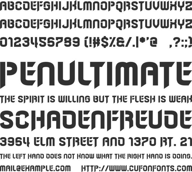 Born to Grille font preview