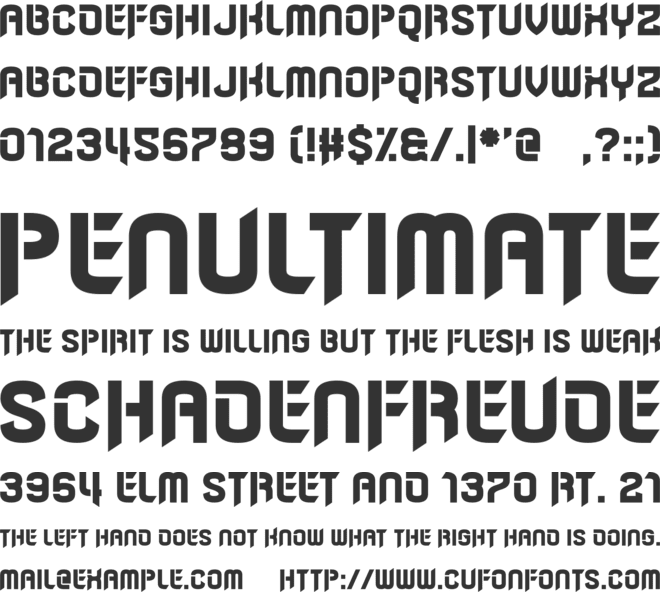 Born to Grille font preview