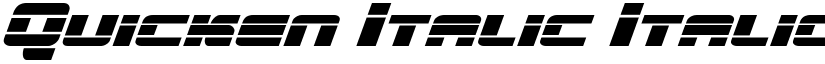 Quicken Italic Italic font