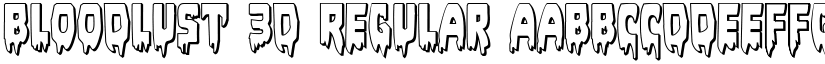 Bloodlust 3D Regular font
