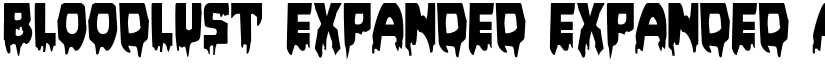 Bloodlust Expanded Expanded font