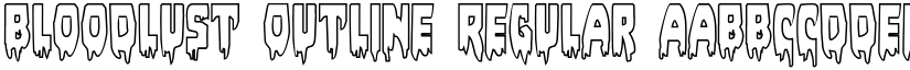 Bloodlust Outline Regular font