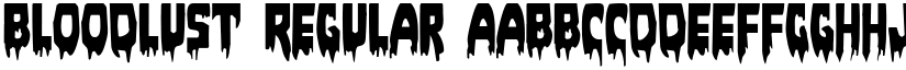 Bloodlust Regular font