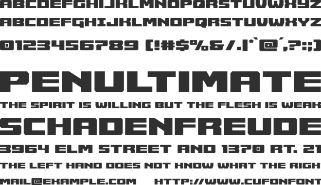 Cruiser Fortress font preview