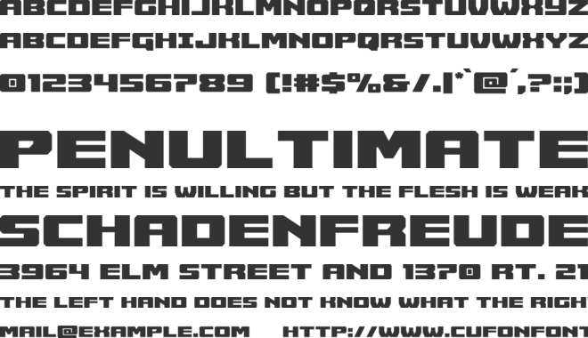 Cruiser Fortress font preview