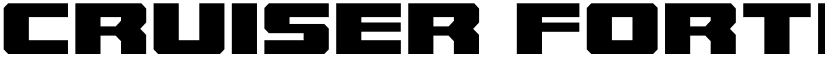 Cruiser Fortress Regular font