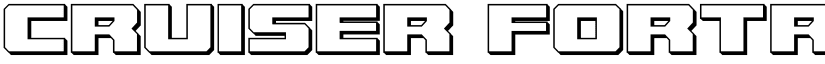 Cruiser Fortress 3D Regular font
