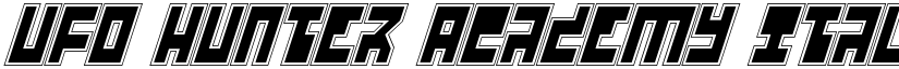 UFO Hunter Academy Italic font