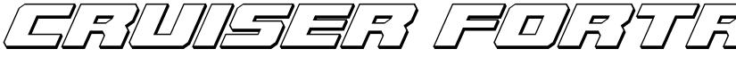 Cruiser Fortress 3D Italic Italic font