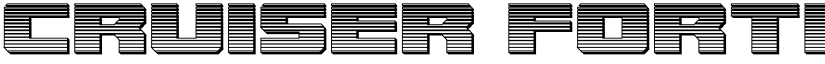 Cruiser Fortress Chrome Regular font