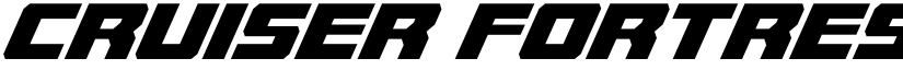 Cruiser Fortress Condense Ital Condensed Italic font
