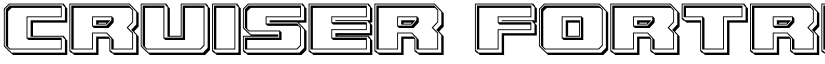 Cruiser Fortress Engraved Regular font