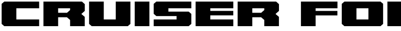 Cruiser Fortress Expanded Expanded font