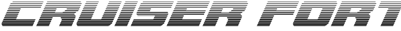 Cruiser Fortress Gradient Ital Italic font
