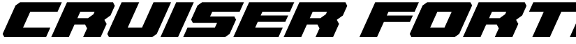Cruiser Fortress Italic Italic font