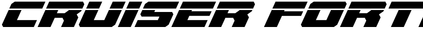 Cruiser Fortress Laser Italic Italic font