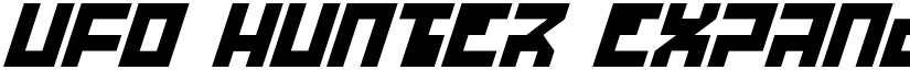 UFO Hunter Expanded Italic font