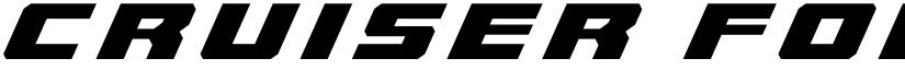Cruiser Fortress Title Italic Italic font